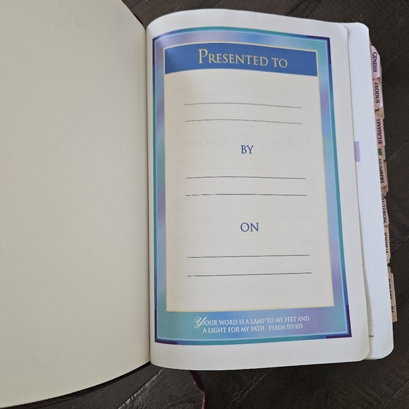 The NIV Study Bible Zondervan Red Letter Edition Bonded Leather with Tabs - Picture 7 of 10